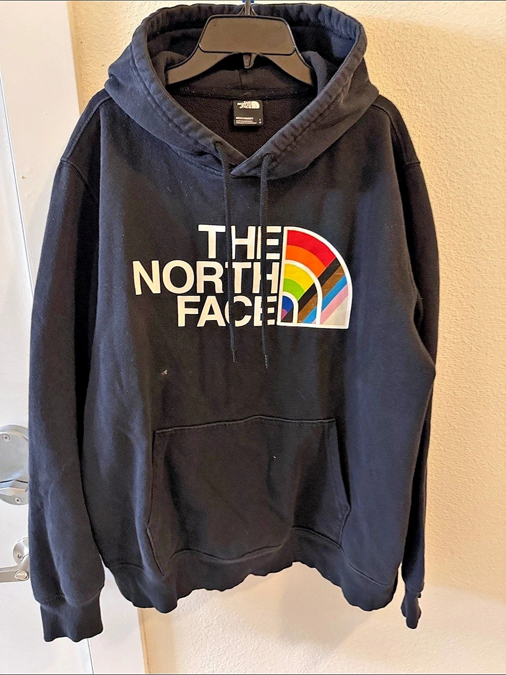 The North Face Men’s L Black Pride Rainbow Logo Pullover Hoodie